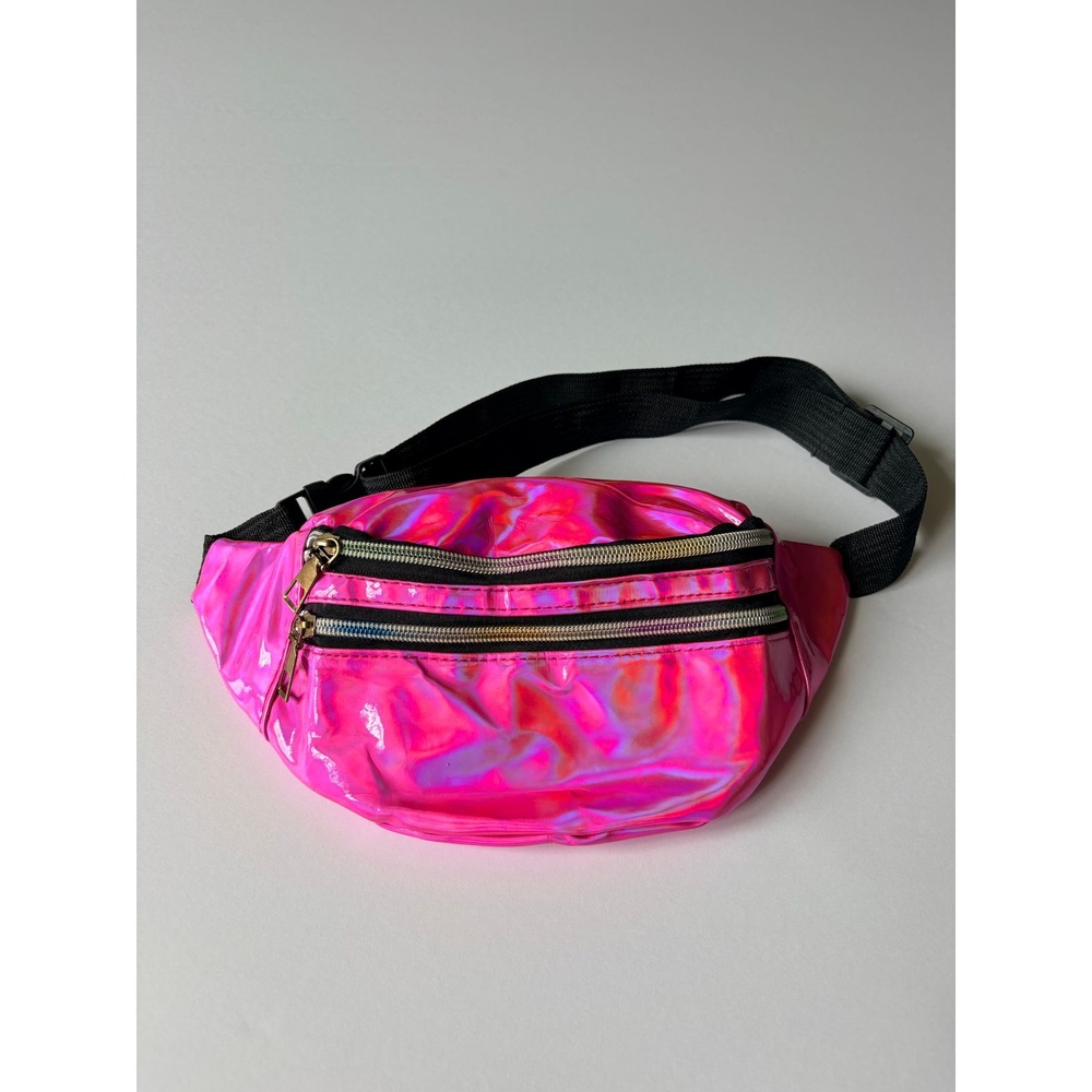 Fanny Pack Unisex Pink EUC Holographic Iridescent